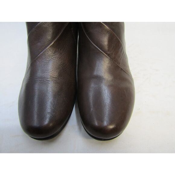 Earth Womens Size 9 B Brown Leather Zip Fashion Ankle Boots Booties - Picture 6 of 11